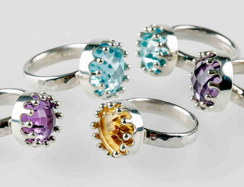 Precious stone rings